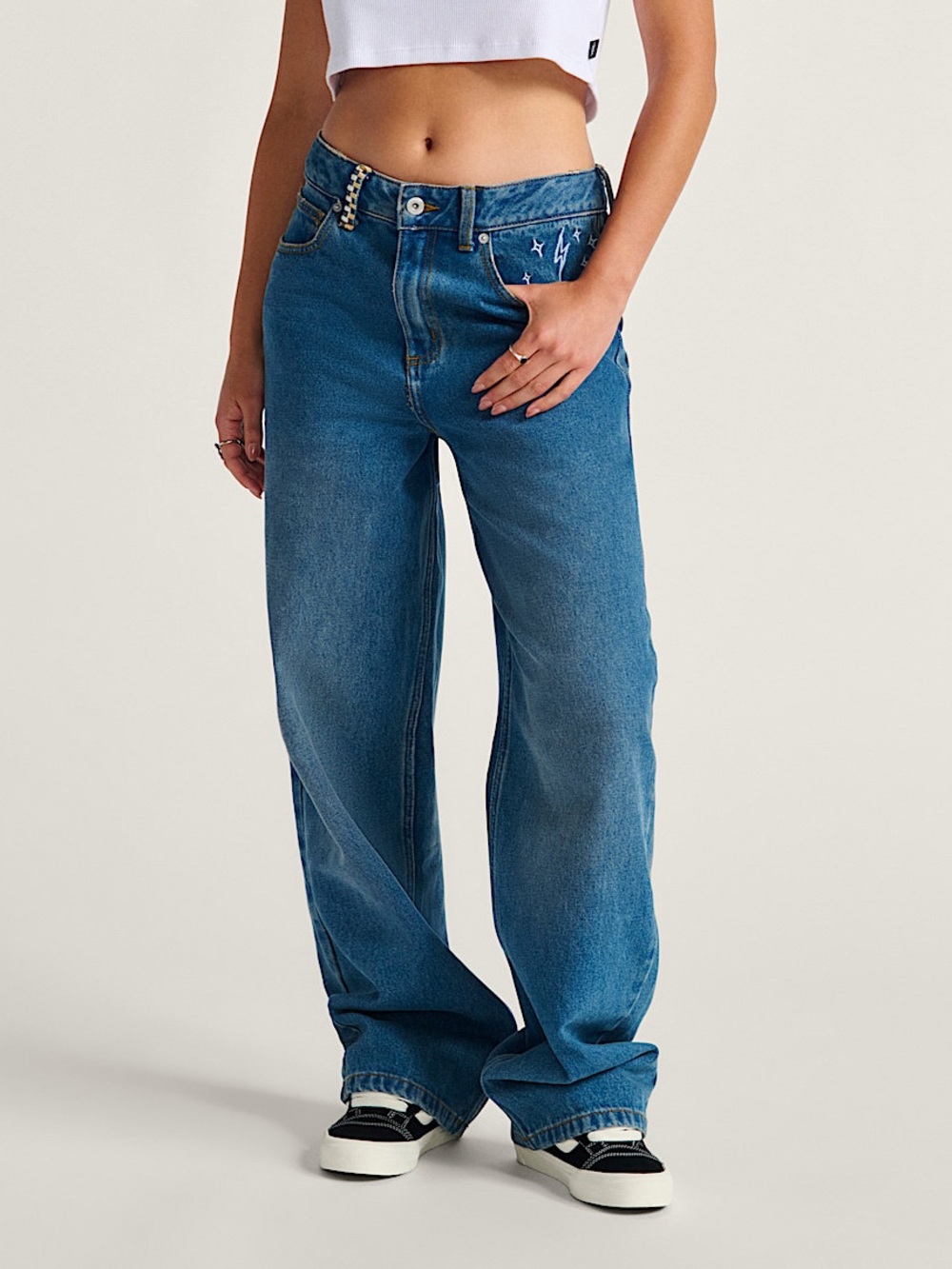 Vans Sirelle Embroidered Denim Pants 29
